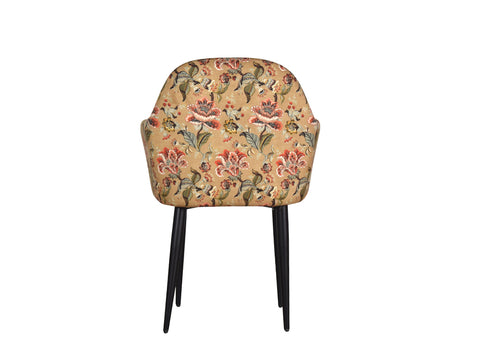 Harley Slipper Chair In Multicolor Fabric