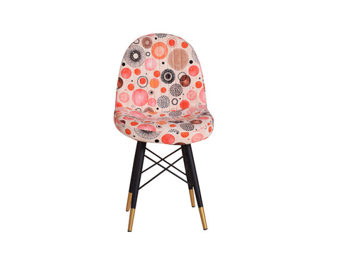 Milan Accent Chair In Premium Velvet Multi Color Fabric