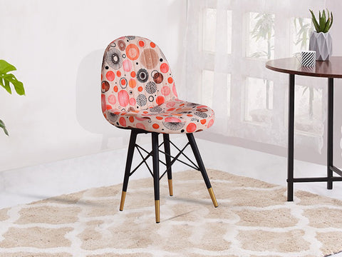 Milan Accent Chair In Premium Velvet Multi Color Fabric