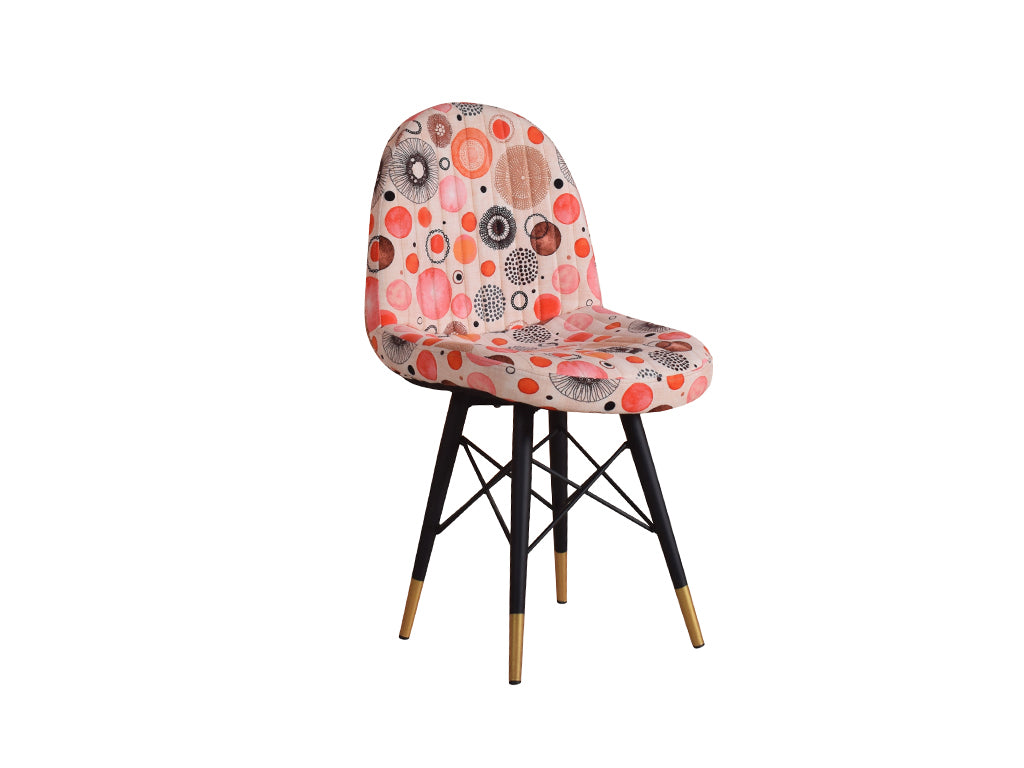 Milan Accent Chair In Premium Velvet Multi Color Fabric