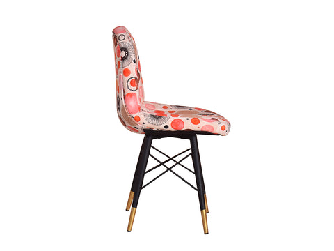 Milan Accent Chair In Premium Velvet Multi Color Fabric