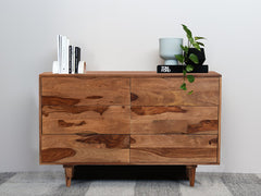 Tayma Wooden Sideboard Cabinet in Teak Finish