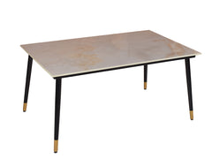 Zahra marble dining table 6 seater Set In Noel Chairs