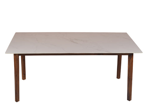 Ryan marble dining table 6 seater Set In Galaxy Chairs