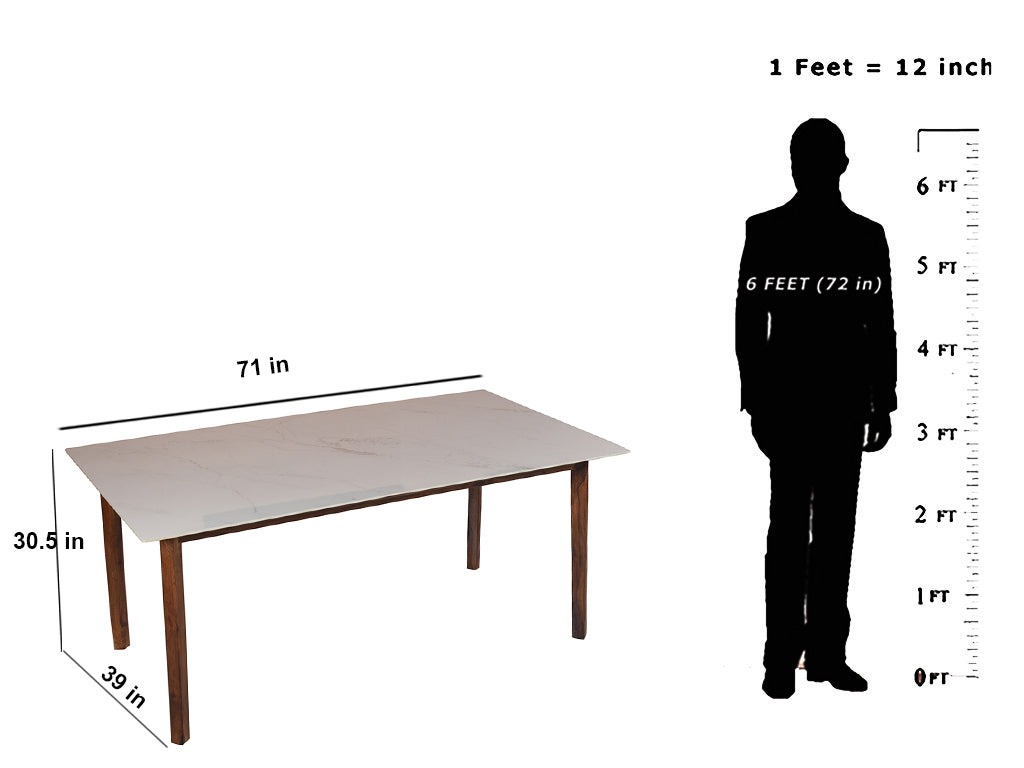 In Cm Standard Size Of Seater Rectangular Dining Table Havana