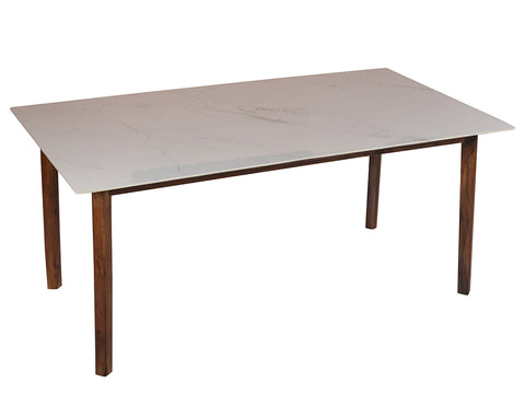 Ryan marble dining table 6 seater Set In Galaxy Chairs