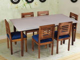 Ryan marble dining table 6 seater Set In Capra Chairs