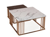 Cameron Marble Square Nested Coffee Table