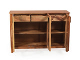 Akira Wide Sideboard In Teak Finish