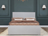 Ornet Mini Queen Size Bed In White Finish