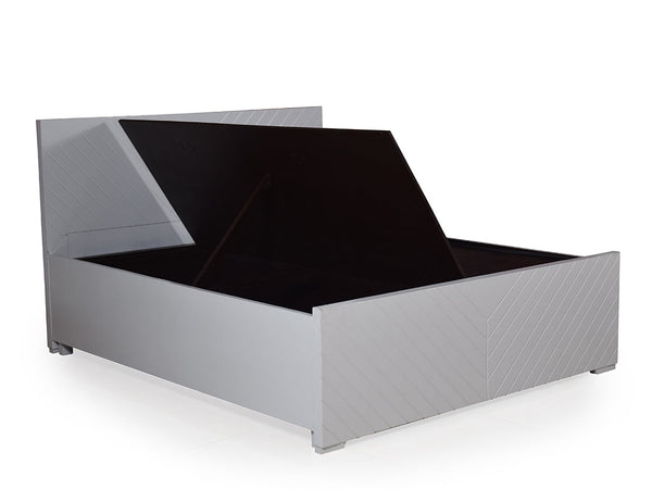 Ornet Queen Size Bed With Box Storage In White Finish