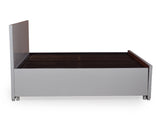 Ornet Mini Queen Size Bed In White Finish