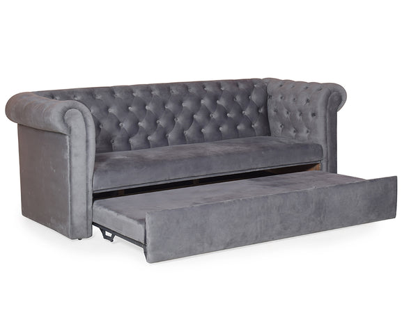 Berlin Sofa cum Bed In Grey Color