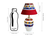 River Hand-painted Tappered Terracotta Table Lamp