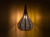 Oran Flame' Hand-etched Pendant Lamp In Iron