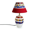 River Hand-painted Tappered Terracotta Table Lamp