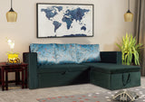 Feltro Sofa Cum Bed In Dark Green