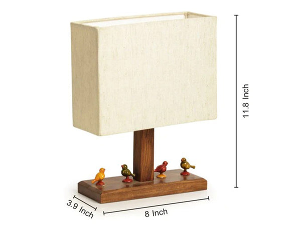 Parrot Table Lamp in Sheesham Wood