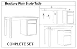 Bradbury Plain Study Desk In Teak Finish
