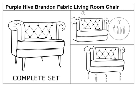 Bardot Lounge Chair In Premium Blue Velvet Fabric