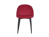 Noel Accent Chair In Premium Velvet Maroon Fabric