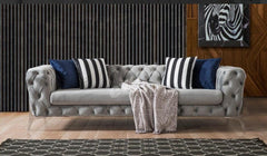 Clorin 3+2 Seater Sofa In Premium Velvet Fabric