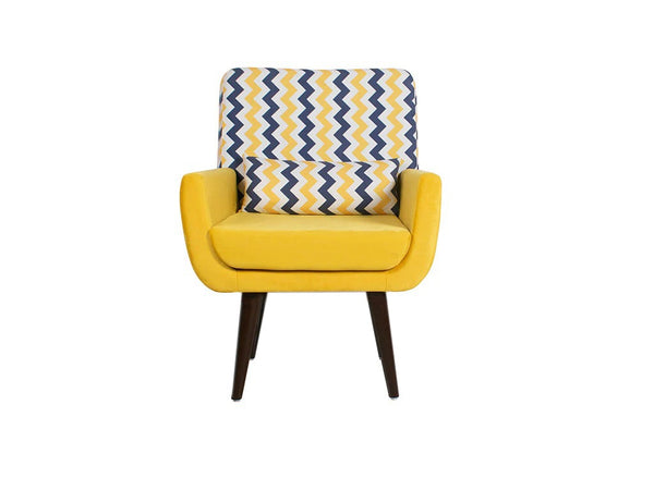 Parmino Lounge Chair In Dual Tone Velvet Fabric