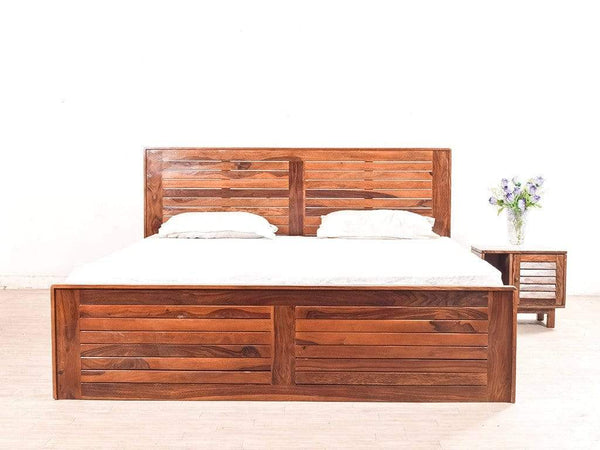 Arena King Size Bed In Teak Finish By WoodsWorth GMC Standard Beds FN-GMC-003436