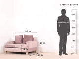 Bogota Two Seater Sofa In Premium Suede Fabric GMC Express Sofa FN-GMC-003810