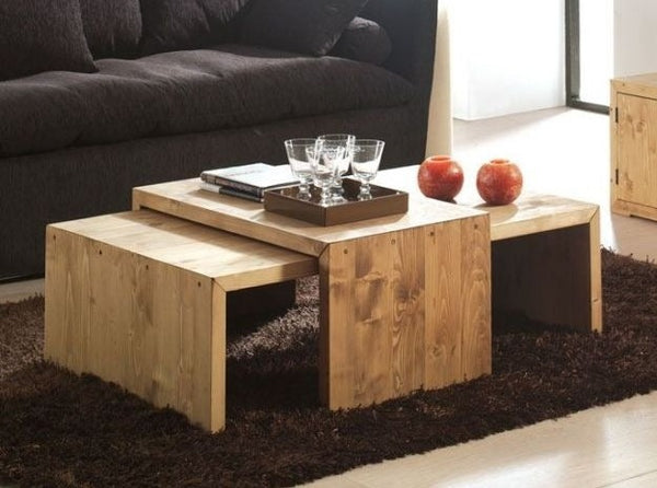 Alice Coffee Table In Rubber Wood