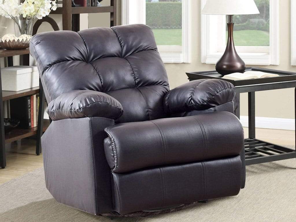 Chandler Rocker Recliner In Leatherette Upholstery GMC Standard Sofa FN-GMC-003575