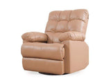 Chandler Rocker Recliner In Sand Brown Leatherette GMC Standard Sofa FN-GMC-003335