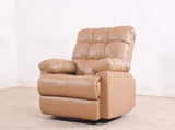 Chandler Rocker Recliner In Sand Brown Leatherette GMC Standard Sofa FN-GMC-003335