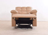 Chandler Rocker Recliner In Sand Brown Leatherette GMC Standard Sofa FN-GMC-003335