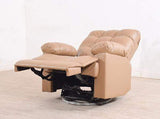 Chandler Rocker Recliner In Sand Brown Leatherette GMC Standard Sofa FN-GMC-003335