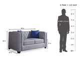 Conan Two Seater Sofa In Premium Blue Fabric GMC Express Sofa FN-GMC-008838