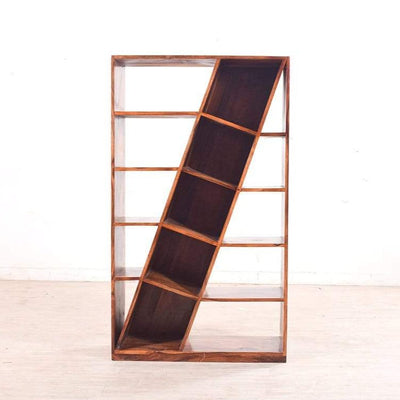 Dakota Display Unit cum Book Shelf in Teak Finish GMC Standard Storage FN-GMC-003758