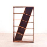 Dakota Display Unit cum Book Shelf in Teak Finish GMC Standard Storage FN-GMC-003758