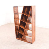 Dakota Display Unit cum Book Shelf in Teak Finish GMC Standard Storage FN-GMC-003758
