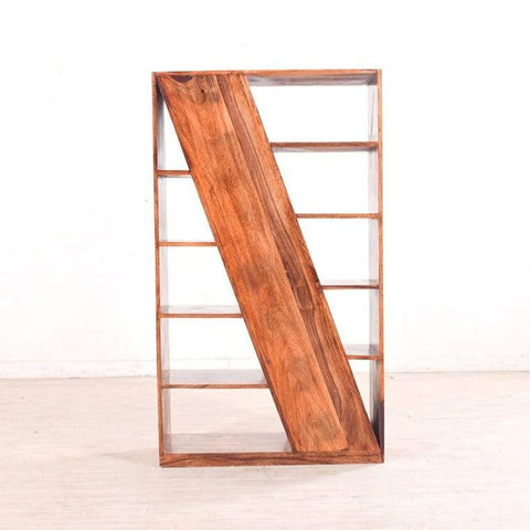Dakota Display Unit cum Book Shelf in Teak Finish GMC Standard Storage FN-GMC-003758