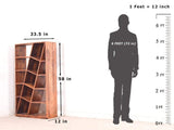 Dakota Display Unit cum Book Shelf in Teak Finish GMC Standard Storage FN-GMC-003758