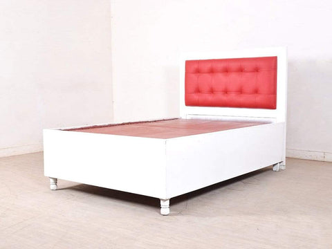 Dakota Mini Queen Bed With Storage In White GMC Standard Beds FN-GMC-004298