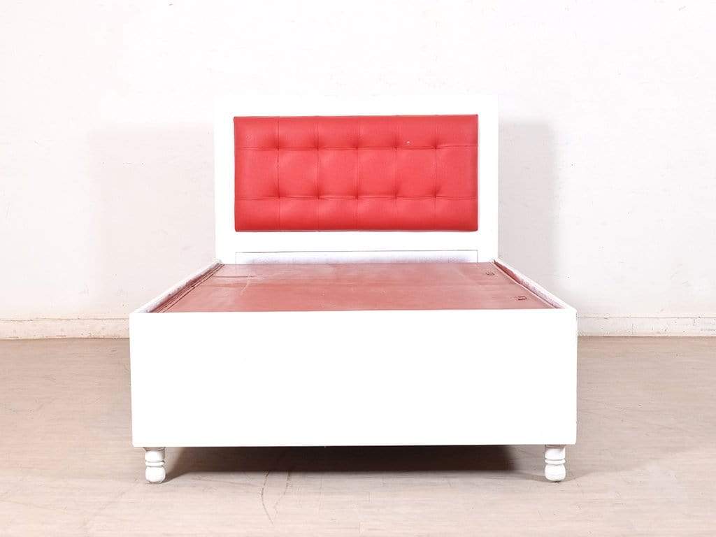 Dakota Mini Queen Bed With Storage In White GMC Standard Beds FN-GMC-004298
