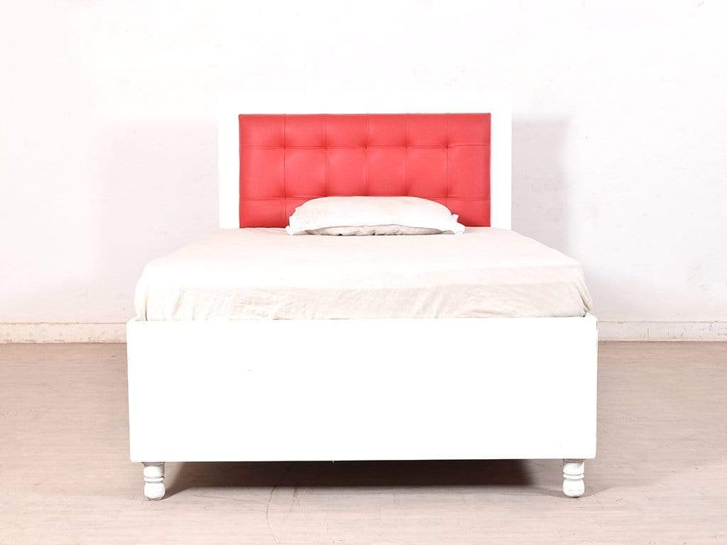 Dakota Mini Queen Bed With Storage In White GMC Standard Beds FN-GMC-004298