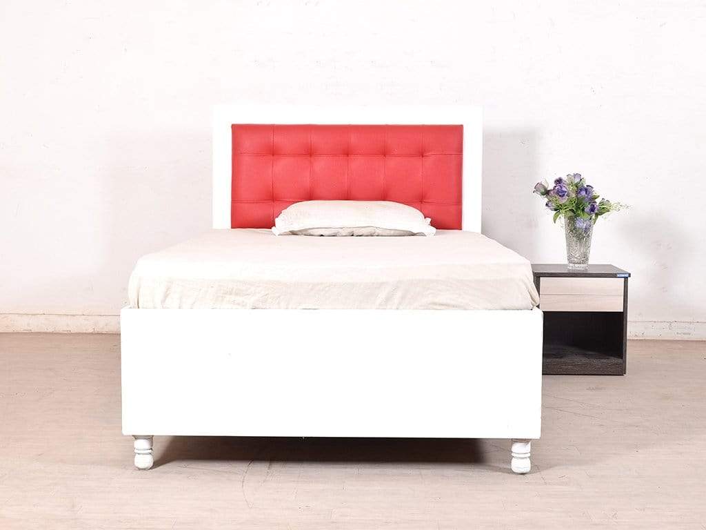 Dakota Mini Queen Bed With Storage In White GMC Standard Beds FN-GMC-004298