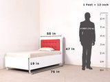 Dakota Mini Queen Bed With Storage In White GMC Standard Beds FN-GMC-004298