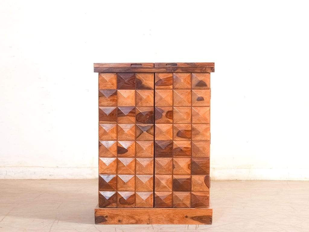 Diamond Bar Cabinet In Sheesham Wood By Woodsworth GMC Standard Storage FN-GMC-006292