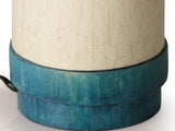 Tripod Wooden Lamp Turqouise Blue