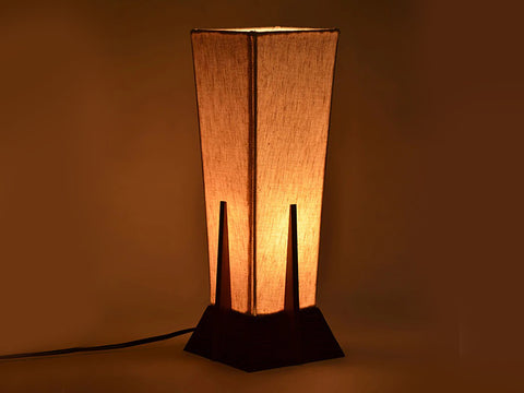 Arc Lamp In Sheesham Wood