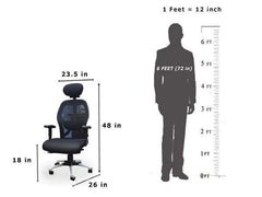 Flaire Executive Office Table + Matrix Office Chair (Combo Offer)